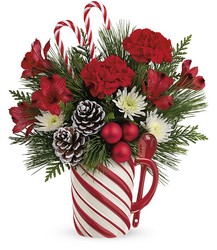 Send a Hug Sweet Stripes Bouquet Cottage Florist Lakeland Fl 33813 Premium Flowers lakeland